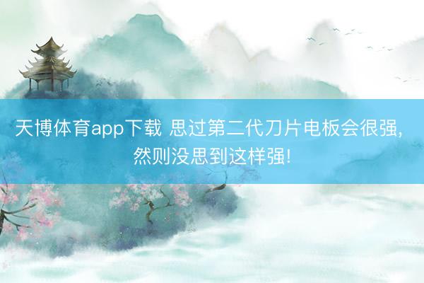 天博体育app下载 思过第二代刀片电板会很强， 然则没思到这样强!