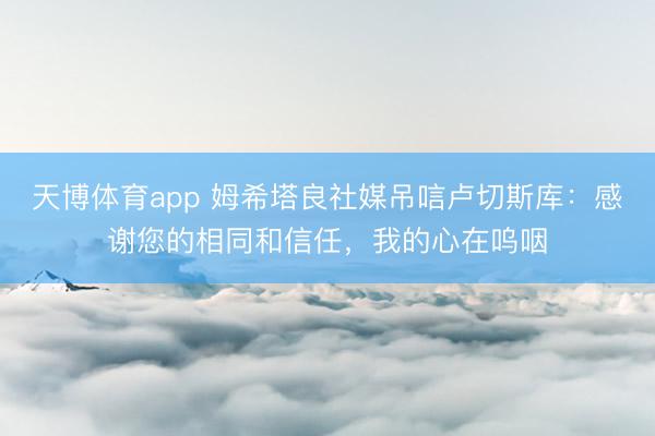 天博体育app 姆希塔良社媒吊唁卢切斯库：感谢您的相同和信任，我的心在呜咽