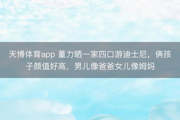 天博体育app 董力晒一家四口游迪士尼,俩孩子颜值好高,男儿像爸爸女儿像姆妈