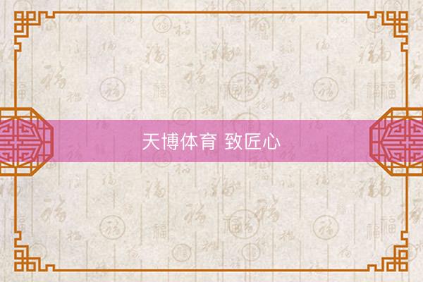 天博体育 致匠心