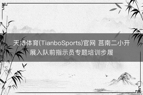 天博体育(TianboSports)官网 莒南二小开展入队前指示员专题培训步履