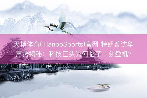 天博体育(TianboSports)官网 特朗普访华声势揭秘:科技巨头为何临了一刻登机?