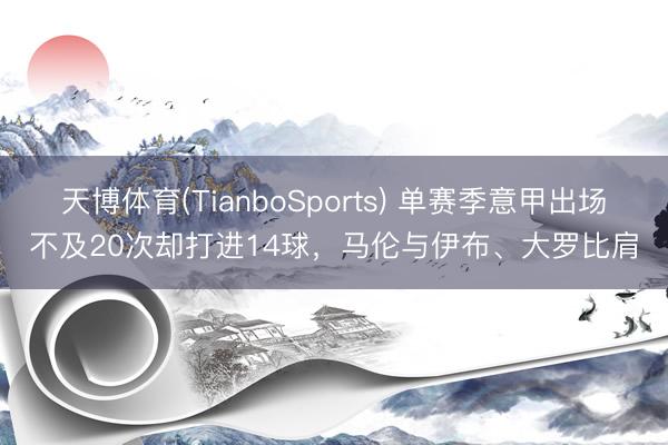 天博体育(TianboSports) 单赛季意甲出场不及20次却打进14球，马伦与伊布、大罗比肩