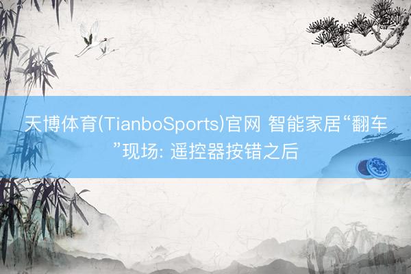 天博体育(TianboSports)官网 智能家居“翻车”现场: 遥控器按错之后