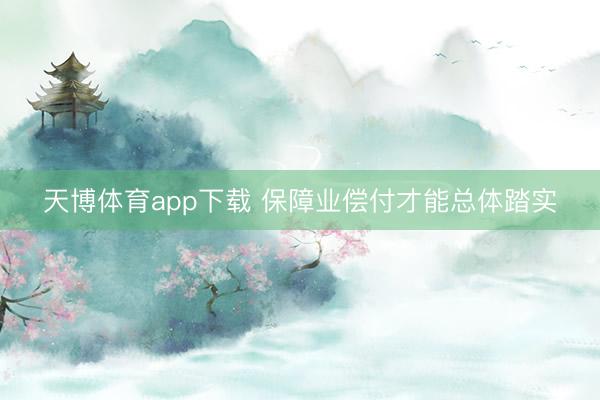 天博体育app下载 保障业偿付才能总体踏实