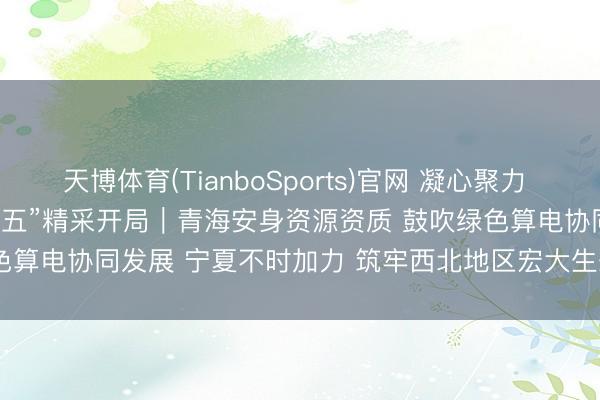 天博体育(TianboSports)官网 凝心聚力 真持实干 远程终了“十五五”精采开局｜青海安身资源资质 鼓吹绿色算电协同发展 宁夏不时加力 筑牢西北地区宏大生态安全障蔽
